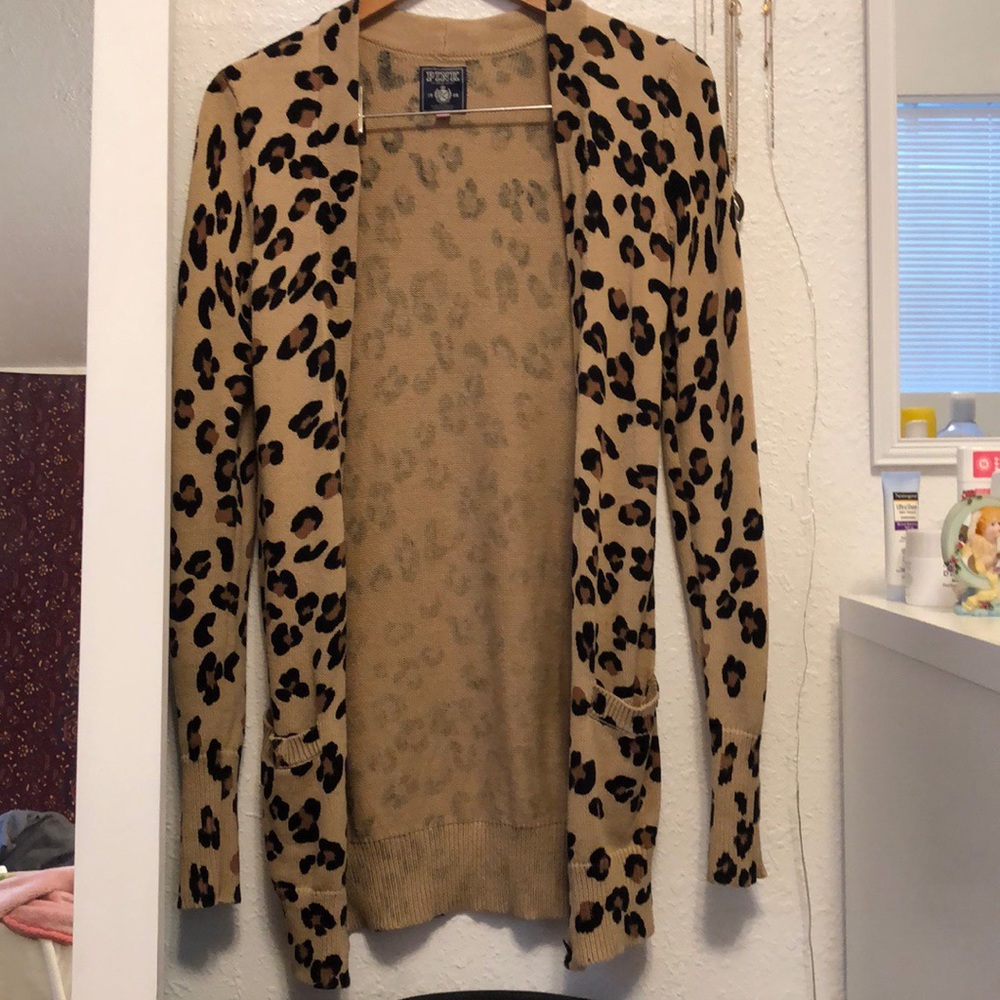 Cheetah print cardigan